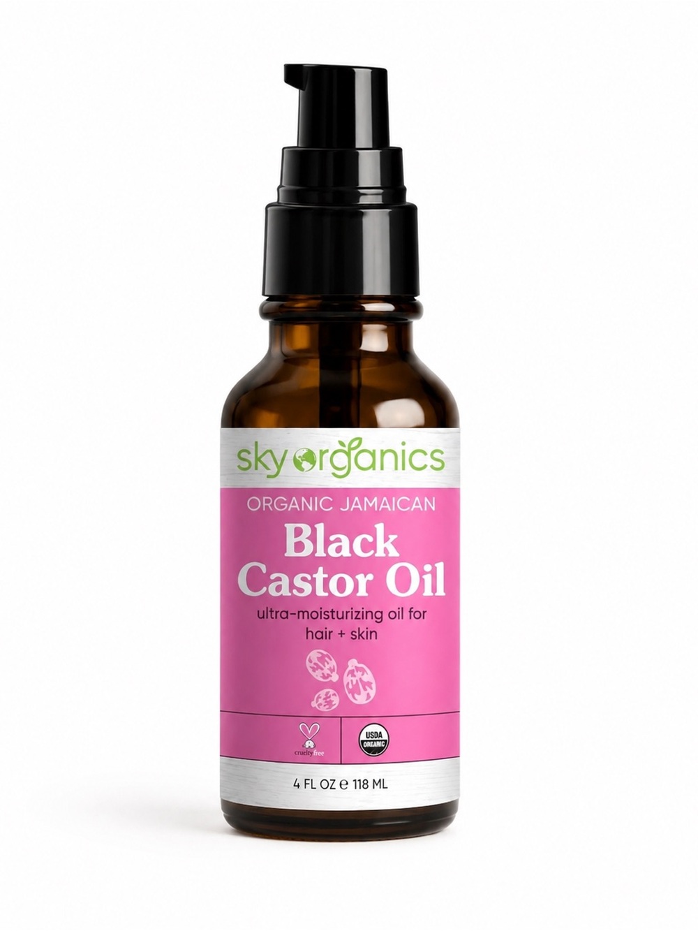 Sky Organics Black Castor Oil — Pink Bottle